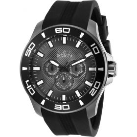 Invicta 30112 Men's Pro Diver Chrono Grey Dial Black Strap Watch