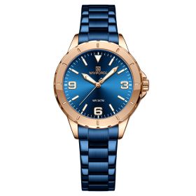 Steel Band Watch Is Fashionable And Waterproof (Color: Color1)