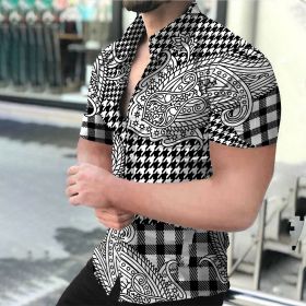 2022 Summer hot sale Hawaii 3D digital print men's shirt (Color: As shown)