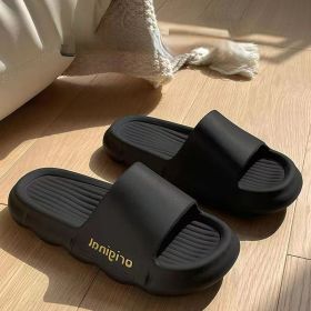 Super soft men's slippers; deodorant bathroom sandals; men's sandals outside; cloud slippers (colour: gray)