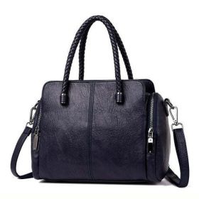 Genuine Brand Tote Bag Leather Luxury Handbags Women Bags Designer (Color: Blue)