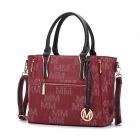 MKF Collection Siena Women's Tote Handbag by Mia k (Color: Burgundy)