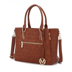 MKF Collection Cairo M Signature Satchel Handbag by Mia k (Color: Camel)