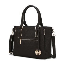 MKF Collection Cairo M Signature Satchel Handbag by Mia k (Color: Chocolate)