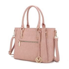 MKF Collection Cairo M Signature Satchel Handbag by Mia k (Color: Rose Pink)