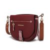 MKF Collection Drew Vegan Leather Color Block Women's Shoulder Bag by Mia k