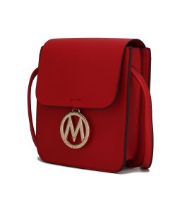 MKF Collection Skylar Messenger Handabag Vegan Leather Womens by Mia K (Color: Red)