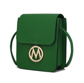 MKF Collection Skylar Messenger Handabag Vegan Leather Womens by Mia K (Color: Kelly Green)