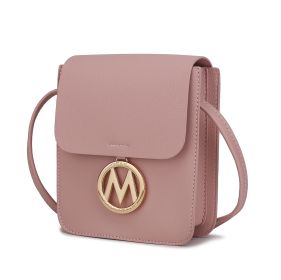 MKF Collection Skylar Messenger Handabag Vegan Leather Womens by Mia K (Color: Pink)