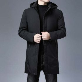 Top Quality Padded Brand Casual Fashion Thick Warm Men Long Parka (size: XL)