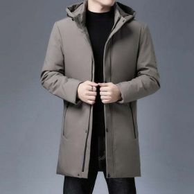 Top Quality Padded Brand Casual Fashion Thick Warm Men Long Parka (size: 4XL)