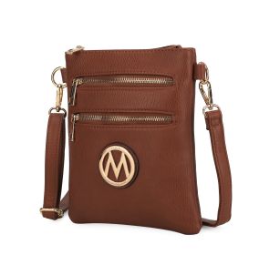 MKF Collection Medina Crossbody Handbag by Mia K (Color: Cognac)