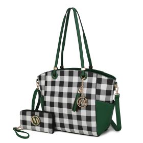 MKF Collection Karlie Tote Handbag with Wallet by Mia K (Color: Green)