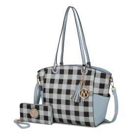 MKF Collection Karlie Tote Handbag with Wallet by Mia K (Color: Lt Blue)