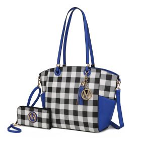 MKF Collection Karlie Tote Handbag with Wallet by Mia K (Color: Royal)