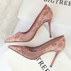 Women Pumps; Sexy heels; women's shoes; stiletto heels; pointed toe heels; mesh cutout lace trims