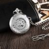 Vintage Men's And Women's Engraved Hollow Automatic Mechanical Pocket Watch