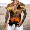 Summer hot sale Hawaii 3D digital print men's shirt