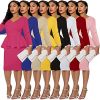 Women's Off Shoulder V Neck Ruffle Peplum Bodycon Midi Dress Wrap Cocktail Party Work Pencil Dresses