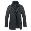 New Winter Wool Coat Slim Fit Jackets Mens Casual