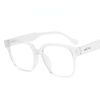 Fashion Square Glasses Frame Women Men Anti Blue Light Oversized Eyewear Optical Spectacle Goggles Leopard Eyeglass