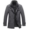 New Winter Wool Coat Slim Fit Jackets Mens Casual